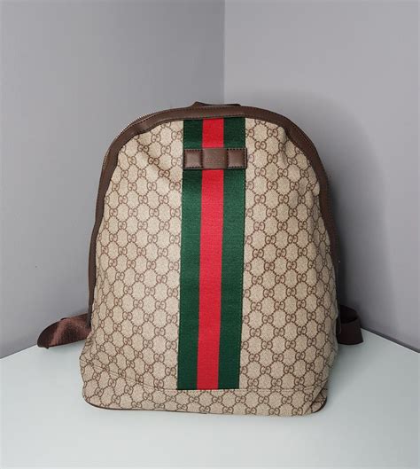 mochila de couro masculina gucci|mochila gucci lujo.